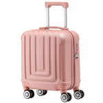 45x36x20cm Lightweight Underseat Cabin Carry On Suitcase - 100+ Airline Approved - Hard Shell Luggage - 4 Wheels | 45 x 36 x 20cm | Rose Gold