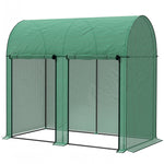 200 X 100 X 178cm Small Tomato Greenhouse With Zipped Doors | Green