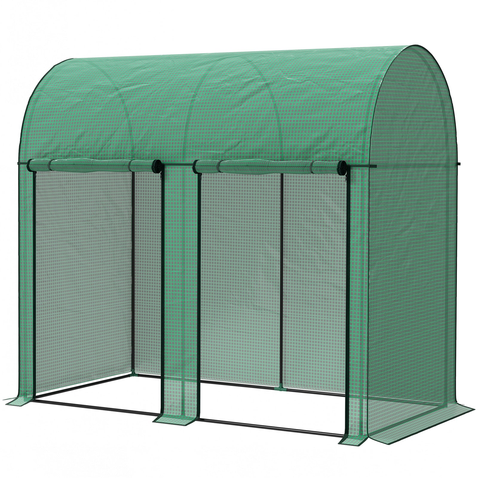 200 X 100 X 178cm Small Tomato Greenhouse With Zipped Doors | Green