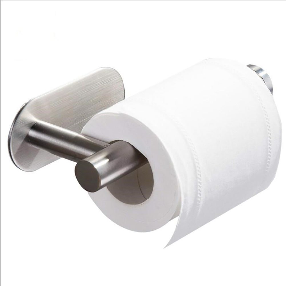 Modern Wall Mounted Stainless Steel Toilet Paper Roll Holder For Bathroom | Silver
