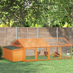 Pawhut Wooden Chicken Run With Nesting Box, Openable Roof, For 4-8 Chickens