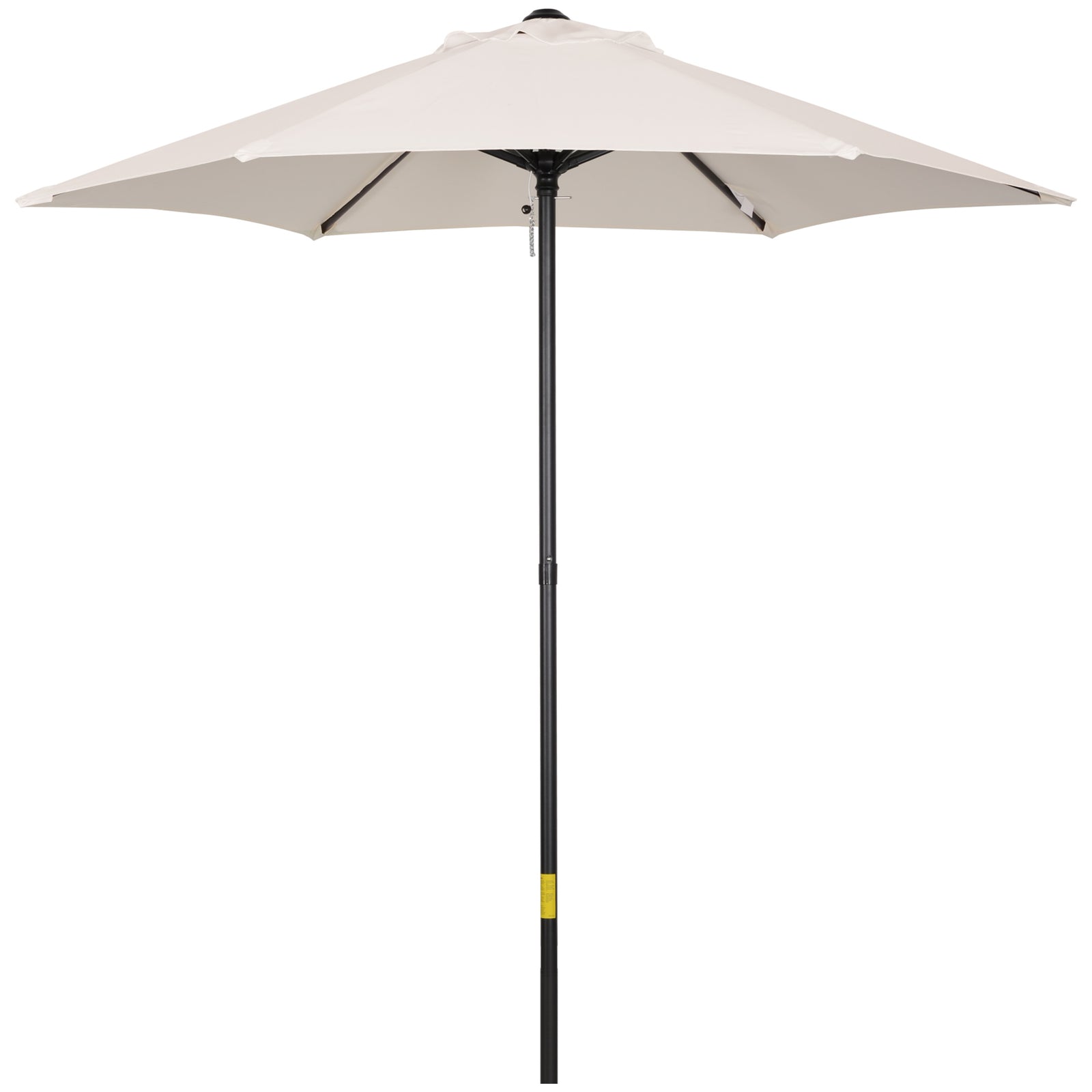 2m Parasol Patio Umbrella With 6 Ribs | Cream