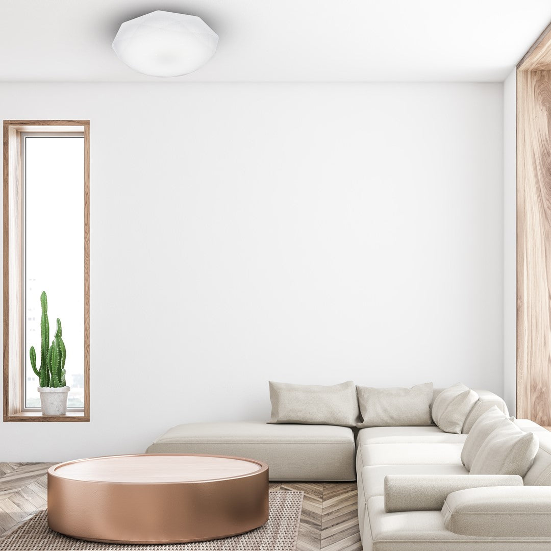 Hex Ceiling Lamp A Highly Efficient Modern Ceiling Lamp With Low Energy Led Light Source Included | 50cm | White
