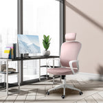 High-back Rocking Office Chair Headrest | Pink