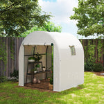 1.8 x 1.8 x 2m Polytunnel Greenhouse With Doors And Mesh Windows
