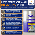HQC Paint Exterior Wall Insulating Paint - Weatherproof, Heat Reflecting & Energy Saving