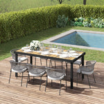 Garden Dining Table For 8, Aluminium Frame For Patio