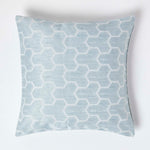 Geometric Jacquard Cushion Cover | 45cm x 45cm | Blue