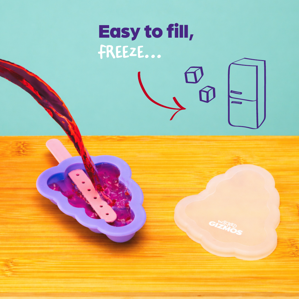 4 Fruit-shaped Ice Lolly Moulds - Bpa Free Summer Treats