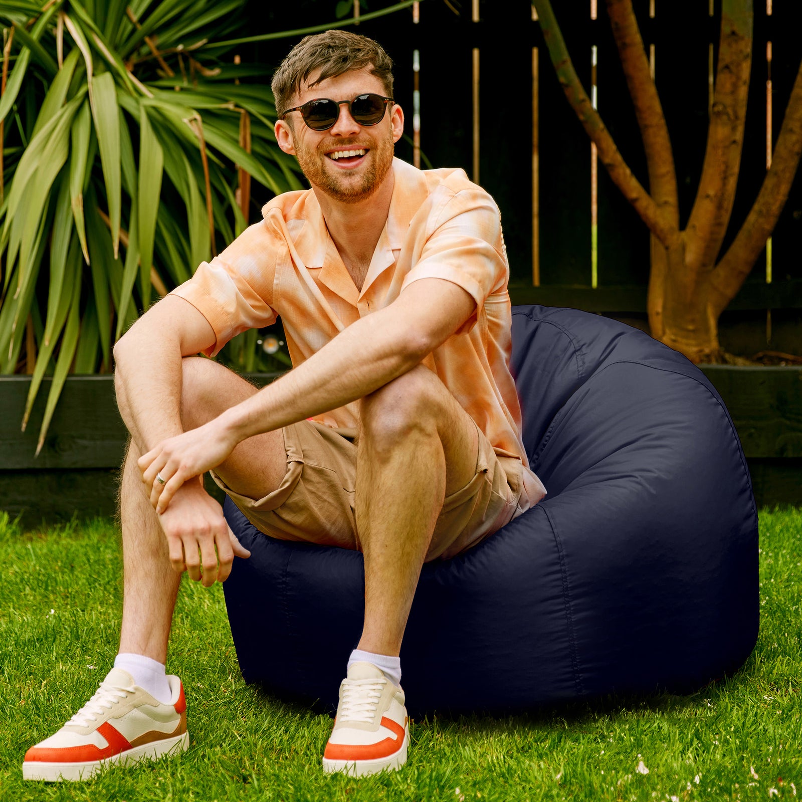 Classic Indoor Outdoor Bean Bag | Navy Blue