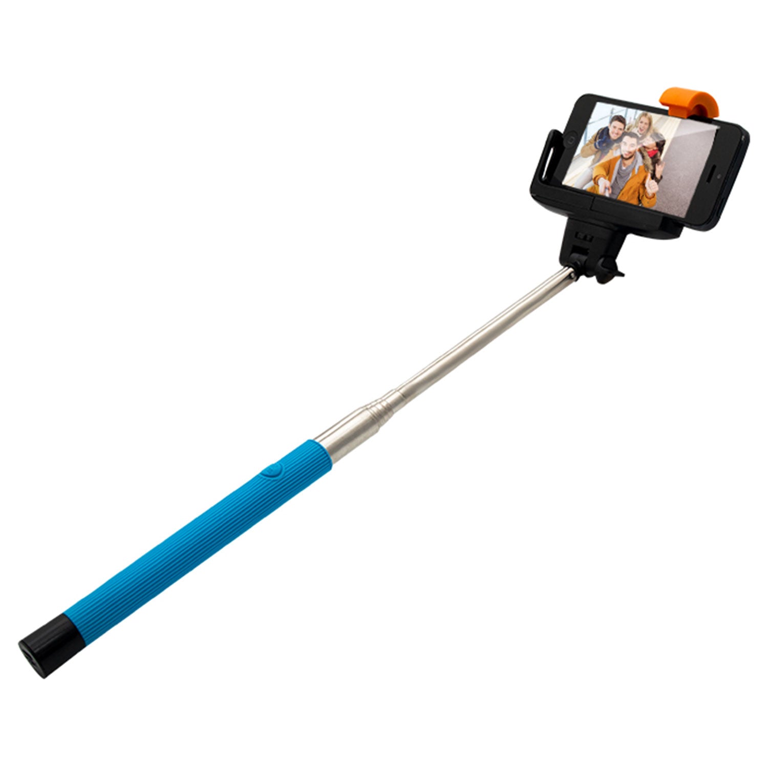Black Mini Selfie Stick Monopod With Aux Wire, Blue