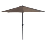 2.7m Half Round Parasol Balcony Shade | Brown