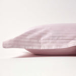 Egyptian Cotton Satin Stripe Oxford Pillowcase 330 Tc | King Pillow Case | Dusky Pink