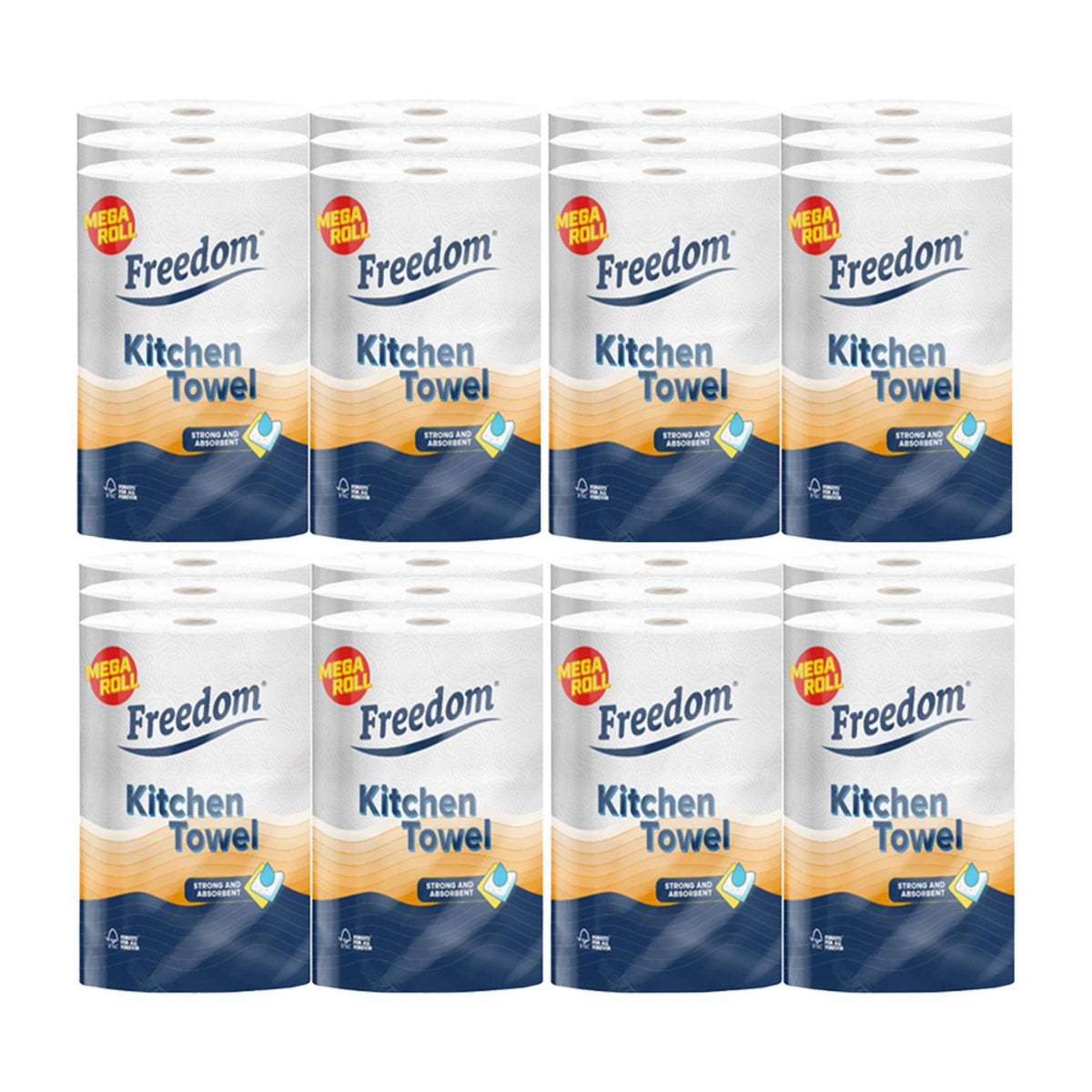 Lemon 3-ply 45 Rolls + Rhino Jumbo Kitchen Towels 24 Rolls