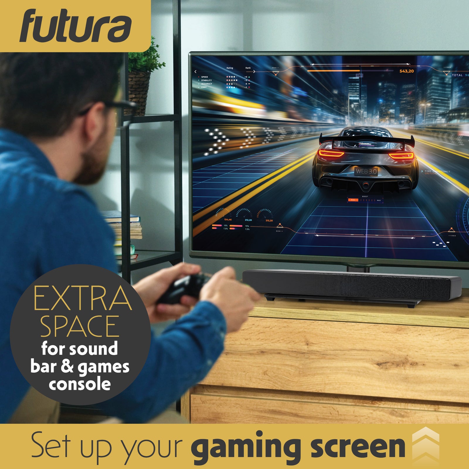 Universal Tv Stand 17 To 55 Inch Tvs, Swivel, Rotation & Height Adjustable, 20kg Load, Max Vesa 200x200mm Glass Base