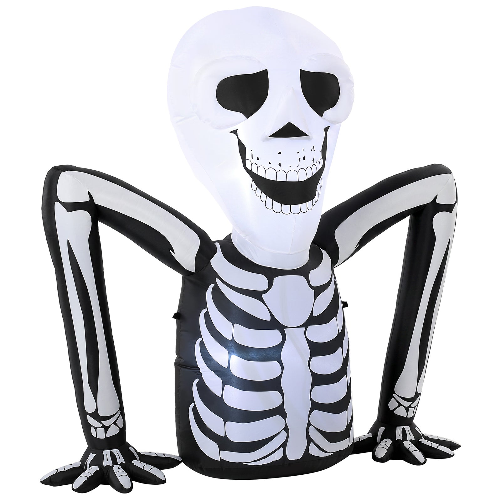 Outsunny Inflatable Ground Crawling Skeleton With Built-in Led Lights