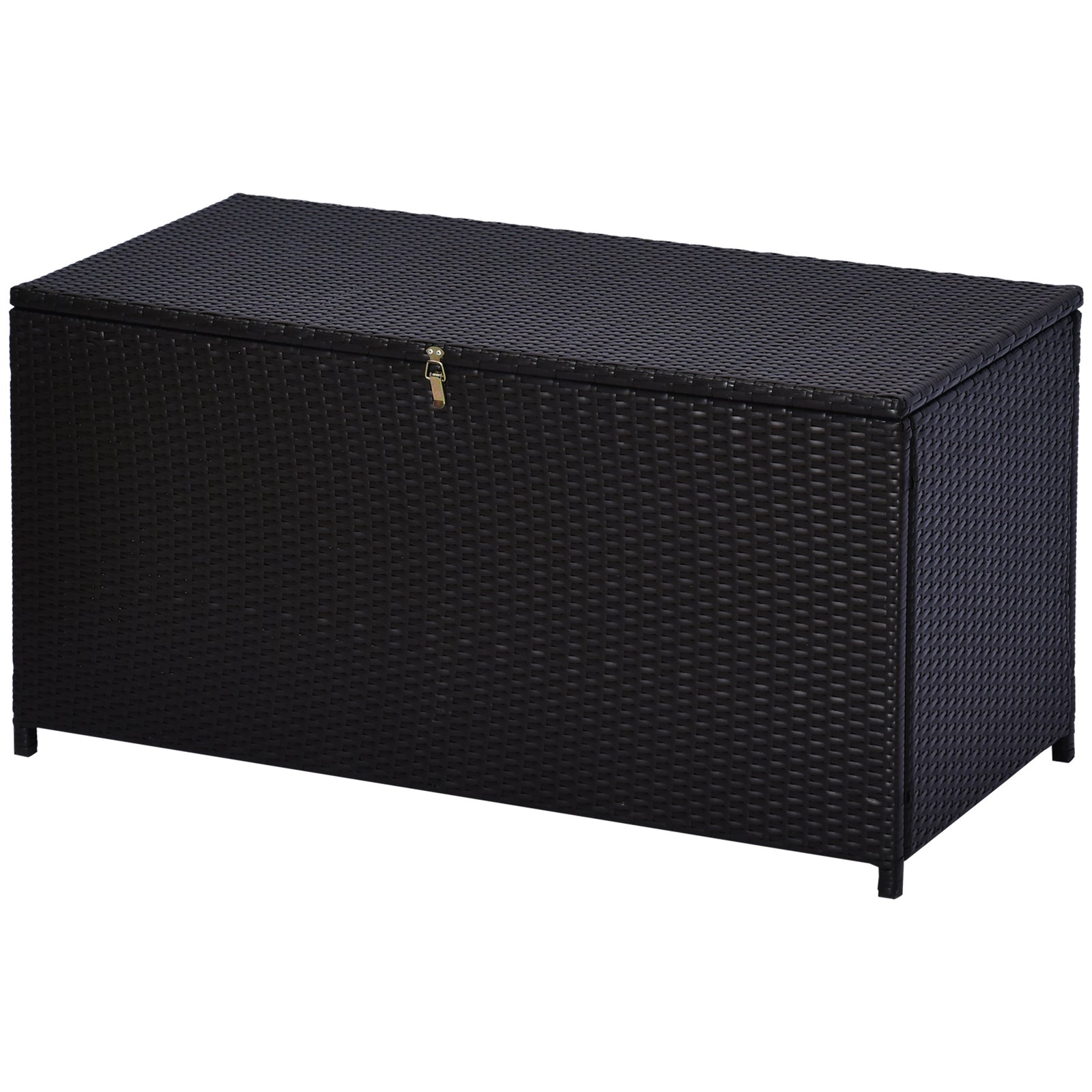 Rattan Storage Box Outdoor Indoor Wicker Cabinet Chest