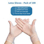 Kids Multipurpose Vinyl Gloves Clear Disposable Age 6-10 Childrens 100 Pack