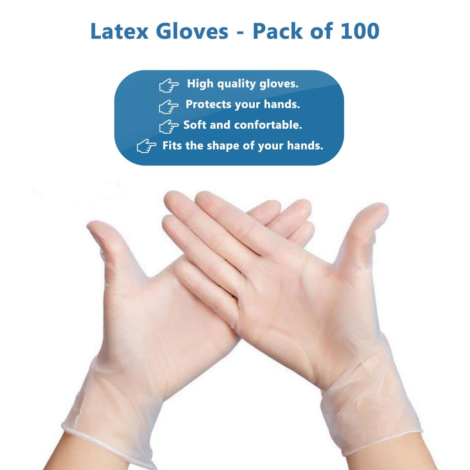 Kids Multipurpose Vinyl Gloves Clear Disposable Age 6-10 Childrens 100 Pack