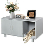 Cat Litter Box Enclosure & House W/ Nightstand/end Table Design | Gray