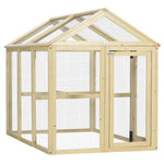 Pawhut Chicken Run, Wooden Chicken Coop W/ Combinable Design | Brown