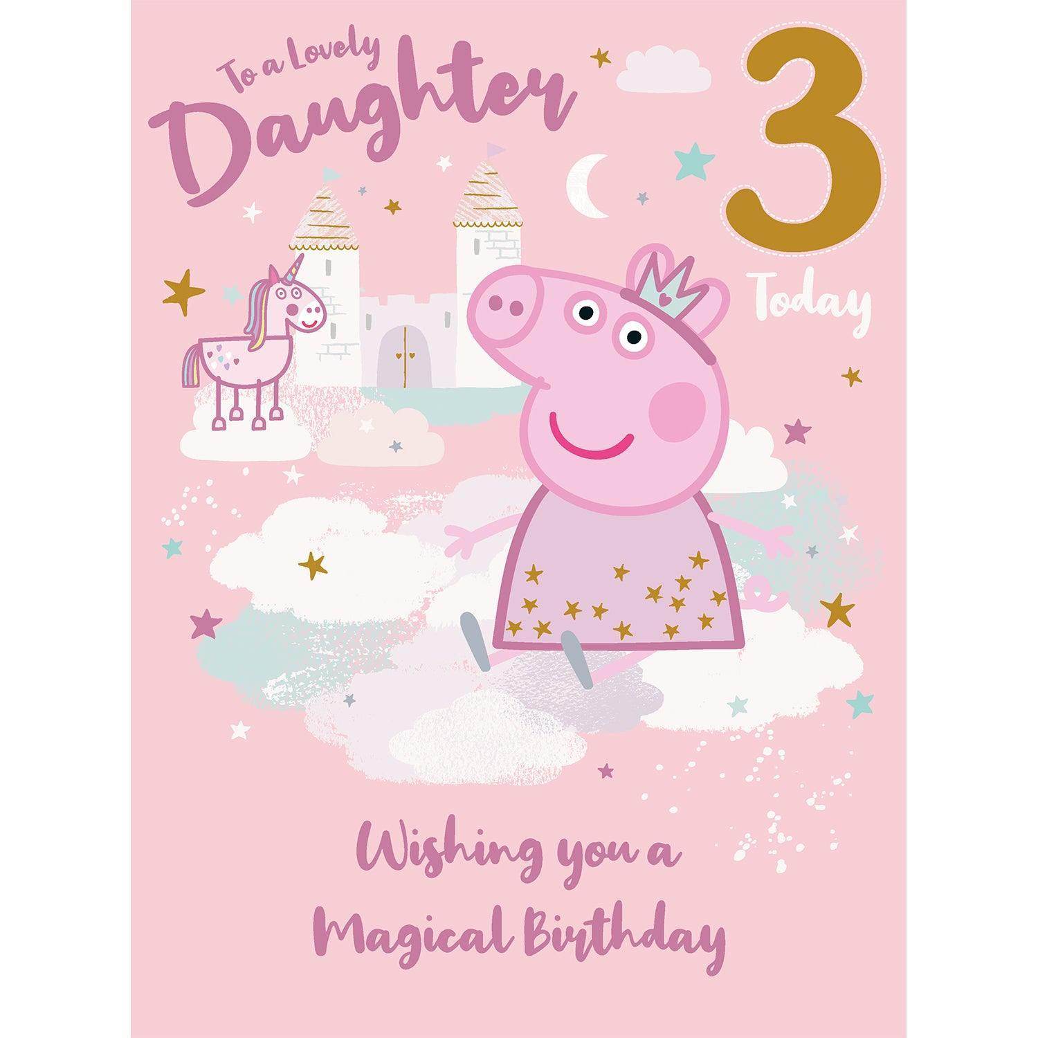 Age 3 Giant Daughter Birthday Card Official Product