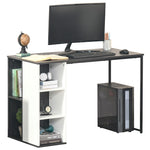 HOMCOM Home Office Computer Desk With Storage Shelves Writing Table