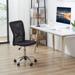 Armless Mesh Office Chair 5 Wheels | Black