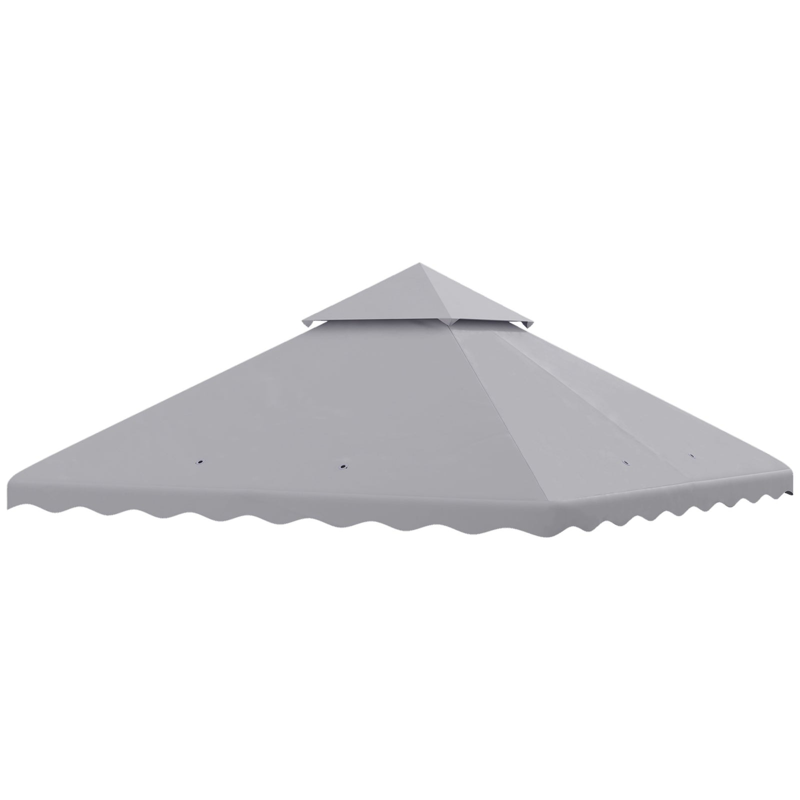 3m X 3m Gazebo Canopy Replacement Cover, 2-tier Gazebo Roof | Light Slate Gray