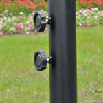 3m Cantilever Banana Parasol W/ Led Solar Lights | Black
