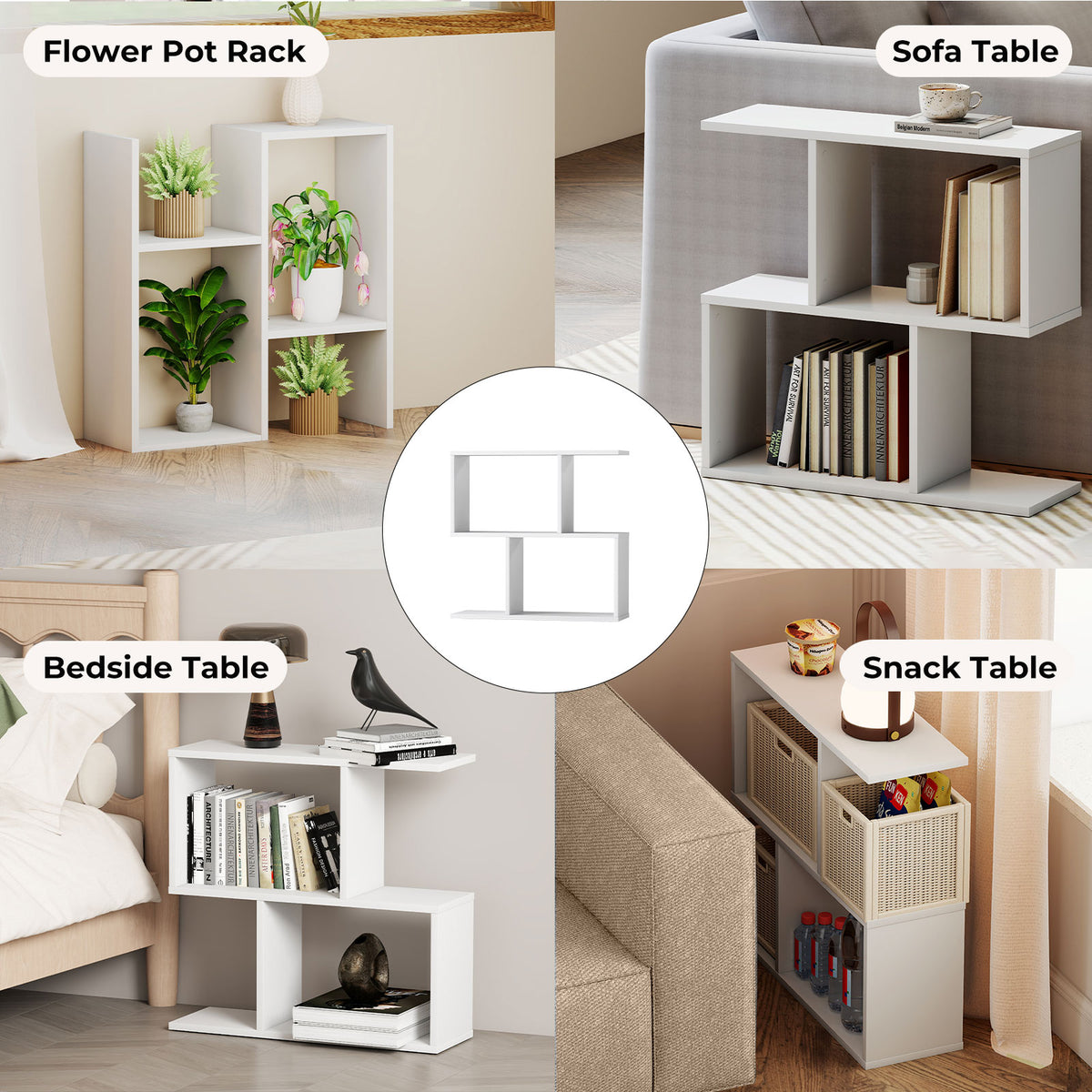 Levede 20cm Slide Table For Living Room Sofa End Narrow Space 3 Tier Storage