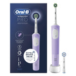 Vitality Pro Electric Rechargeable Toothbrush With 2 Brush Heads, Lilac