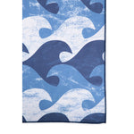 Wave Pattern Microfibre Towel | One Size | Blue
