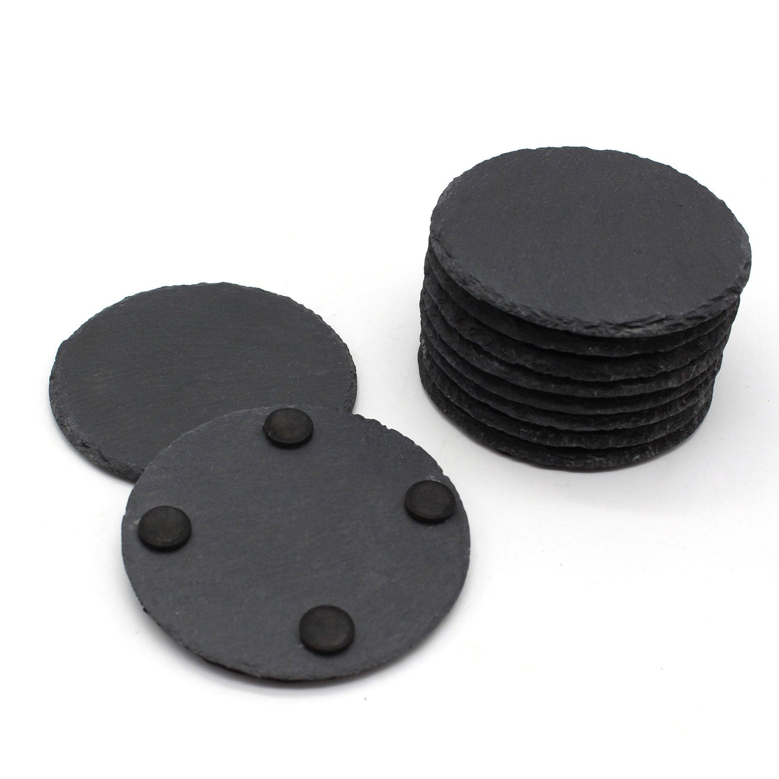 Slate Coasters Round 80 Pieces 10cm Drinking Mat Wholesale