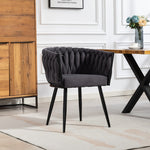 Aneta Fabric Accent Chairs - Set Of 2 | Charcoal Grey