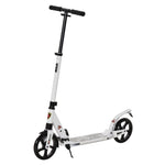 Folding Kick Scooter 2 Big Wheels Adjustable  Adult Teens | White