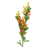 Pack Of 6 X 70cm Artificial Orange Berry Spray