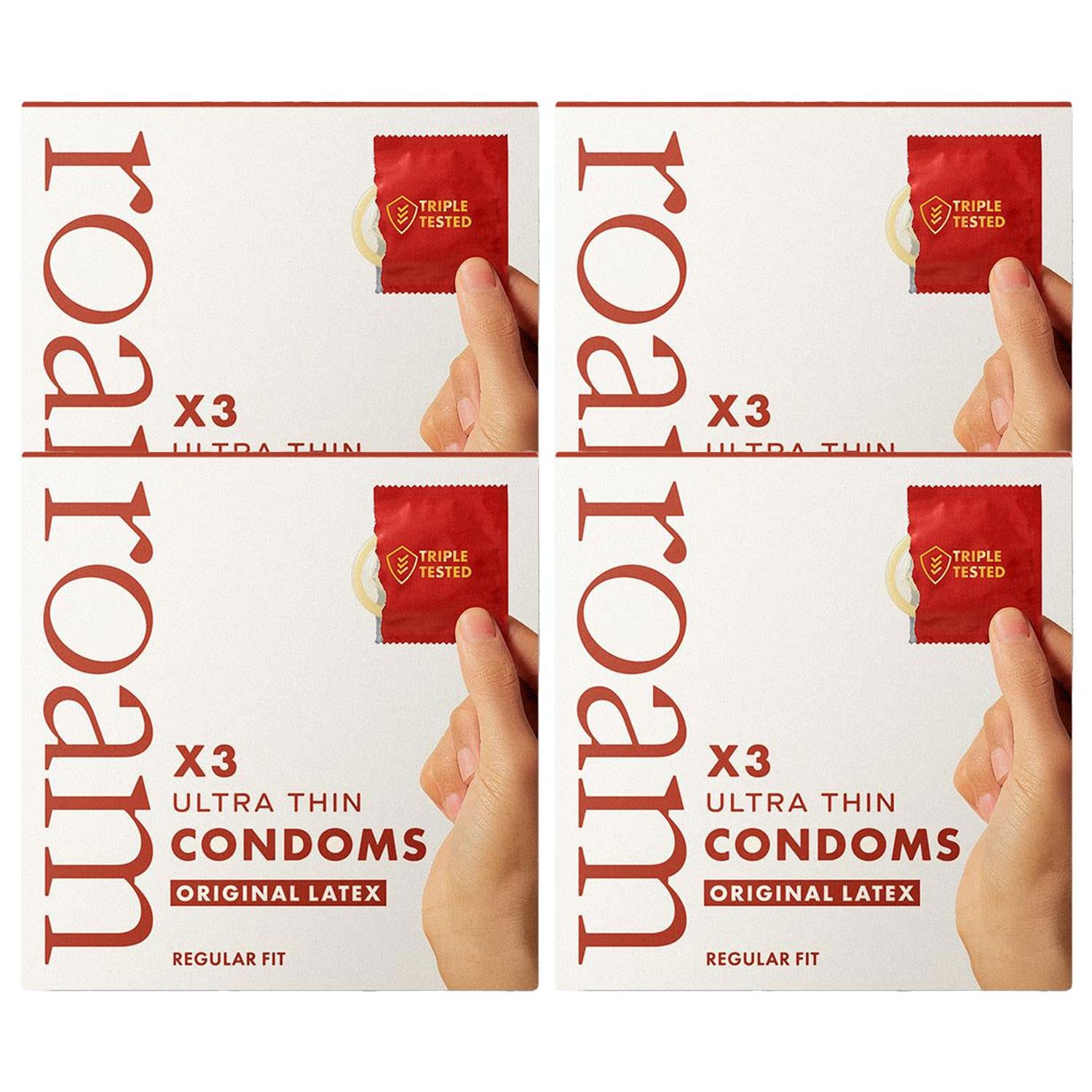 12x Original Latex Condom - Safer Sex & Contraception (3x4 Pk)