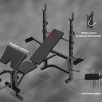 Multi-exercise Incline Or Flat Weight Bench W/ Bench Rack