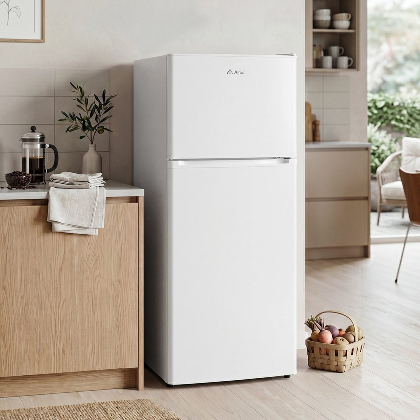 180l Double Door Fridge Freezer With Separate Cooling Zones | White