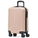 55x35x20cm Cabin Carry Bag Hard Shell Suitcase 100+ Airline Approved | Cabin | Champagne