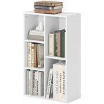 2-tier Bookshelf With 5 Open Storage Compartments | One Size | White