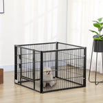 Heavy Duty 6 Panel Pet Playpen For Small, Medium Dogs | Black
