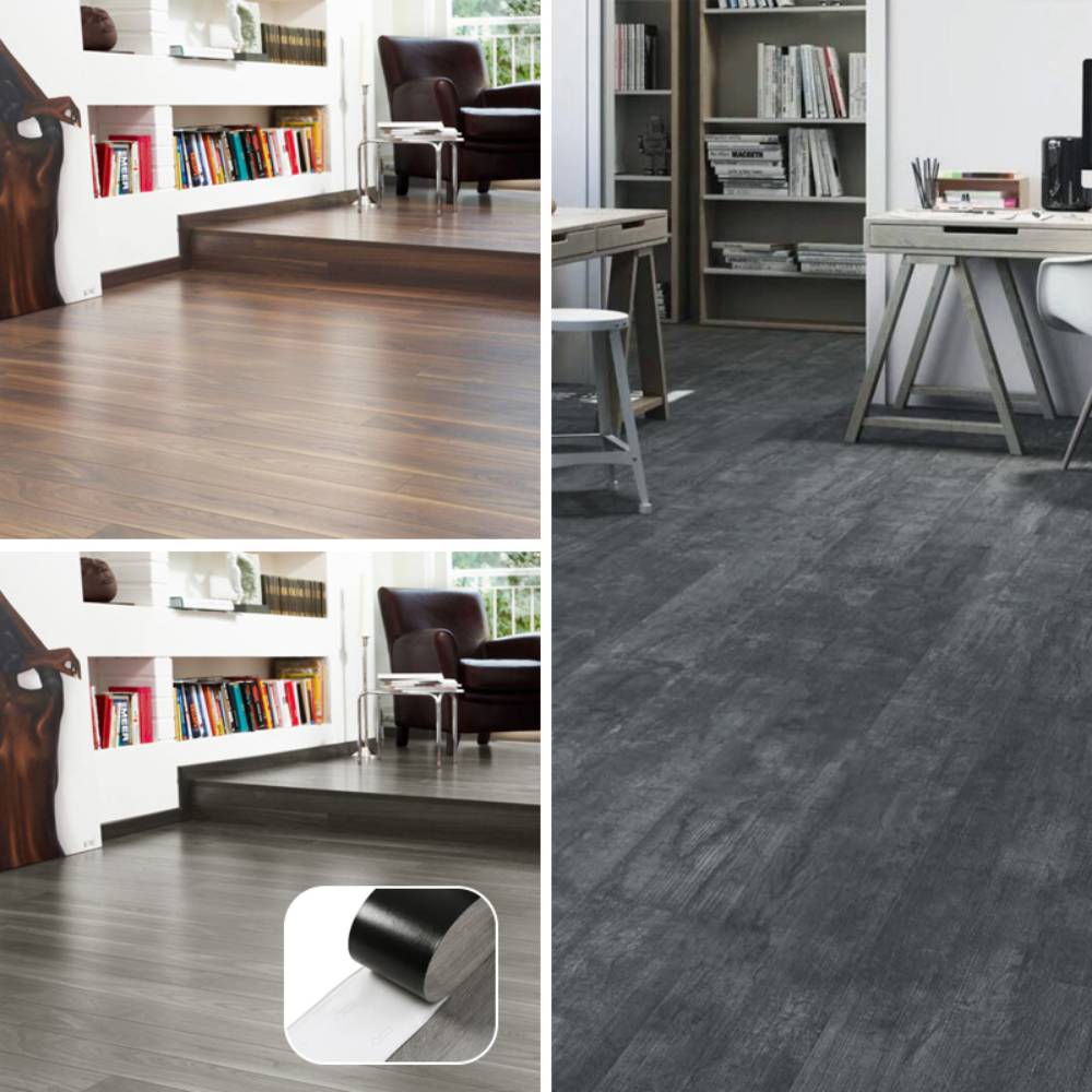 36pcs Rustic Style Wood Plank Pvc Flooring | Light Grey