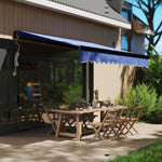 Electric Awning W/ Led Light And Remote Controller | Medium | Blue