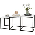 Nesting Coffee Tables, Set Of 3, White