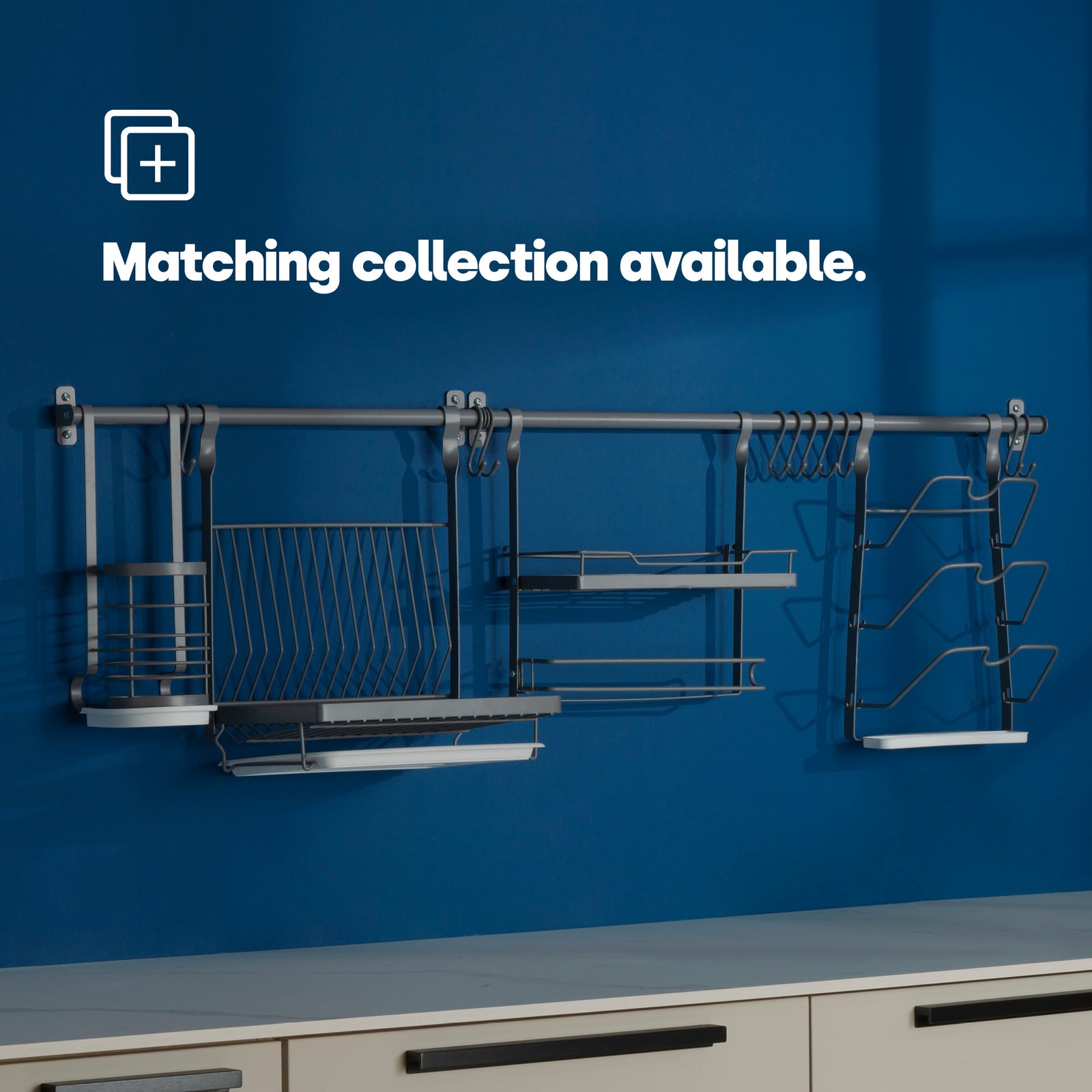 Hanging Utensil Holder - Grey