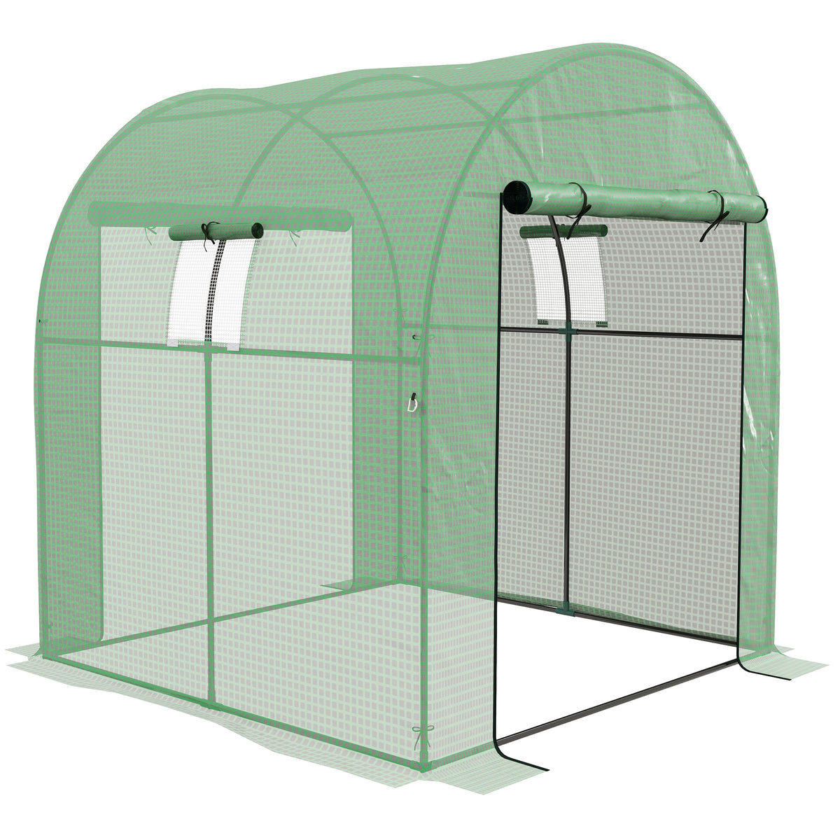 Polytunnel Greenhouse Uv-resistant Pe Cover 1.8x1.8x2m