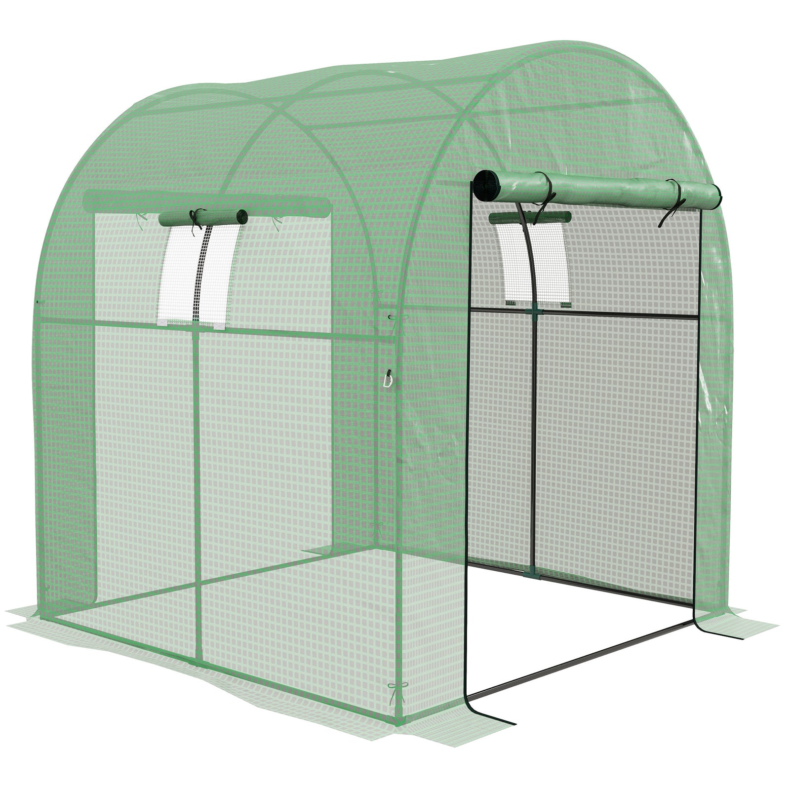 Polytunnel Greenhouse Uv-resistant Pe Cover 1.8x1.8x2m