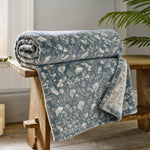 Woodland Bird Slate Fleece Throw | 130cm x 170cm | Slate